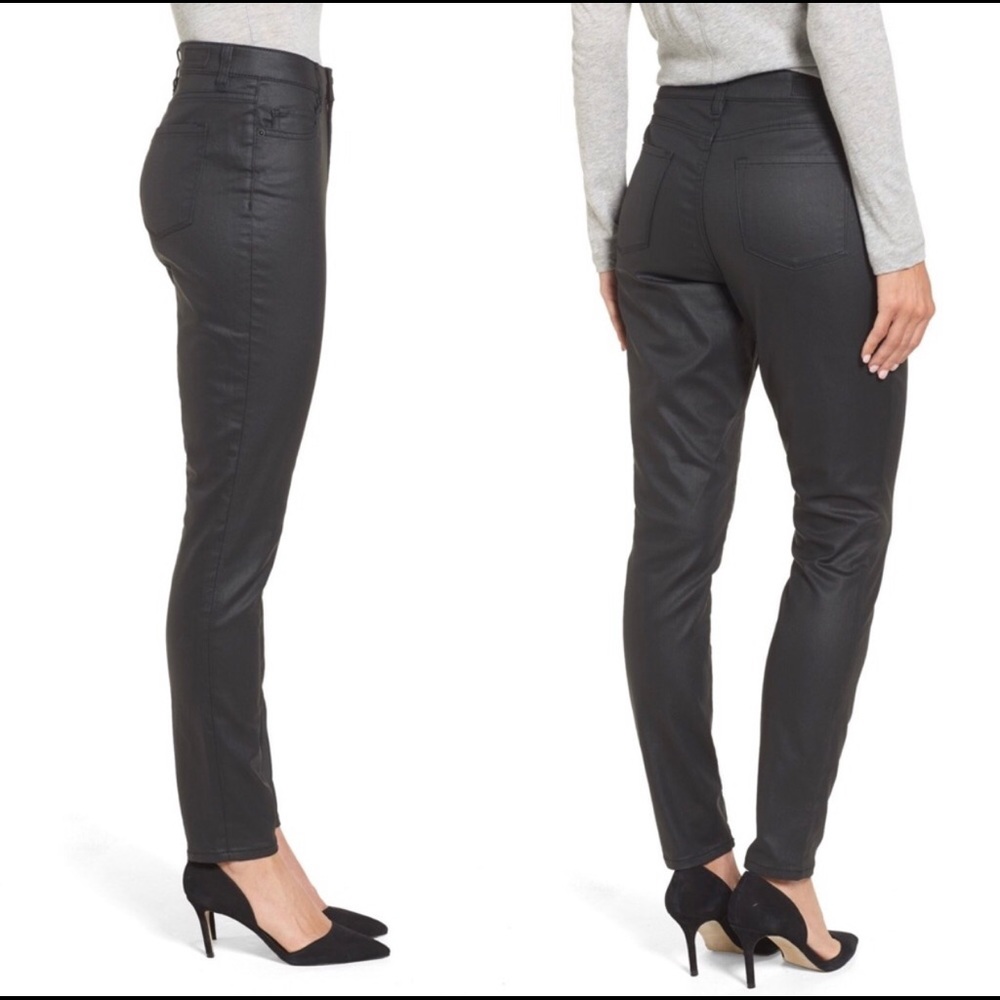 Halogen Black Coated Skinny Jeans
